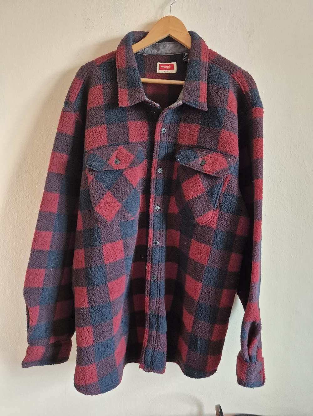 Wrangler Snap Front Fleece Jacket 2XL Buffalo Plaid